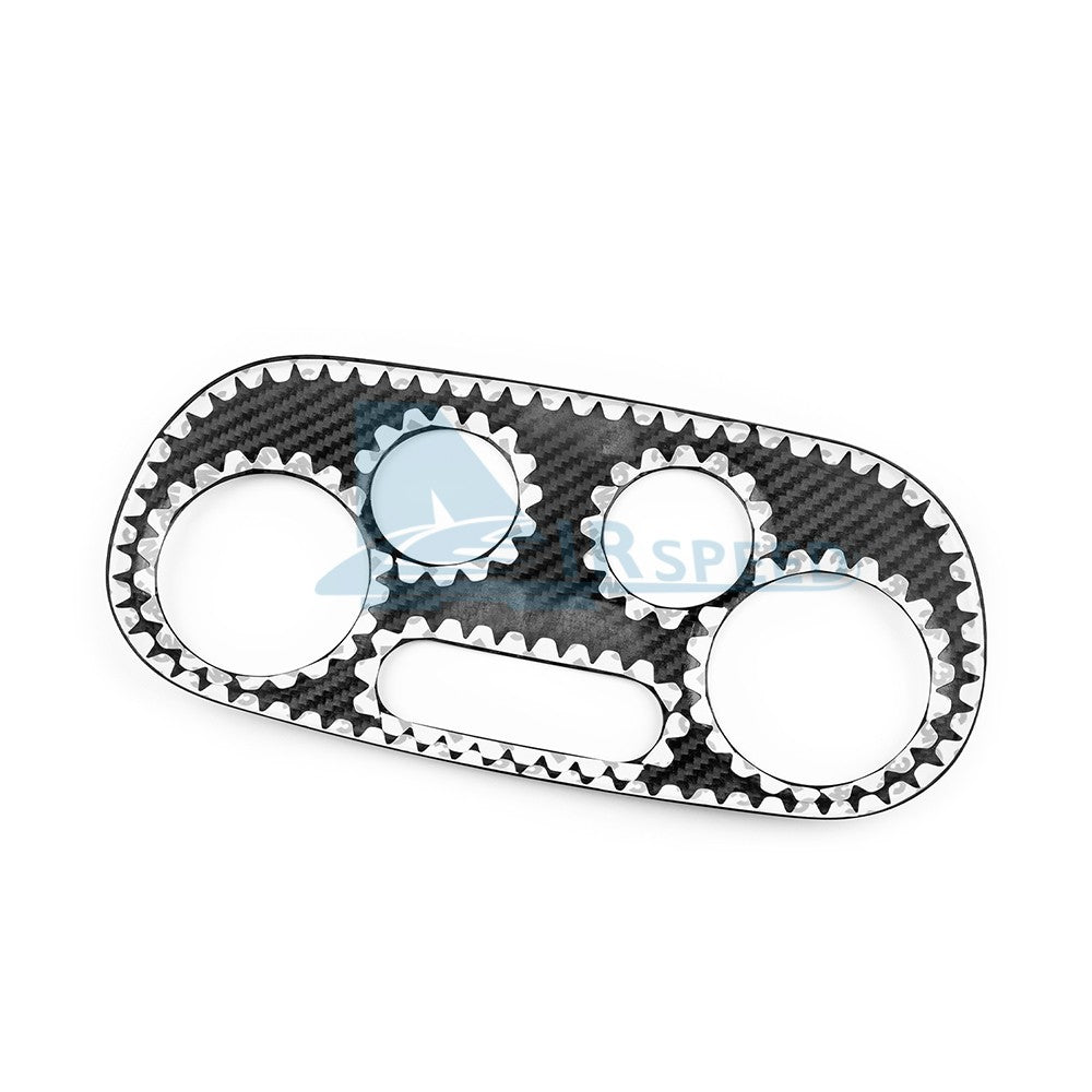 Center Air Conditioning Adjustment Panel Cover For FIAT 500 2008-24 Carbon Fiber - detail view 11