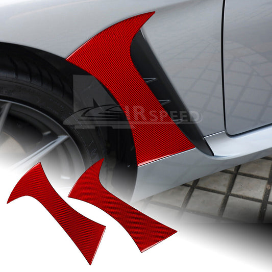 Fender Panel Cover REAL HARD Red Carbon Fiber For Subaru BRZ GR86 2021-2023 - product view