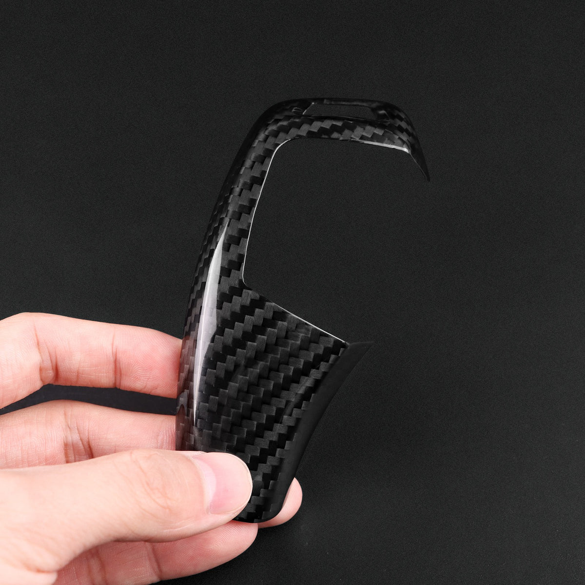 Real Carbon Fiber Gear Shift Knob Sticker for BMW F30, F32, F33, F34, F35 & F36 (2008-2019) - detail view 9