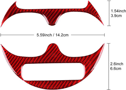 Car Center Console Cup Decoration Frame Trim for Abarth 595 / Fiat 500 2016-2024（U.S. Stock）