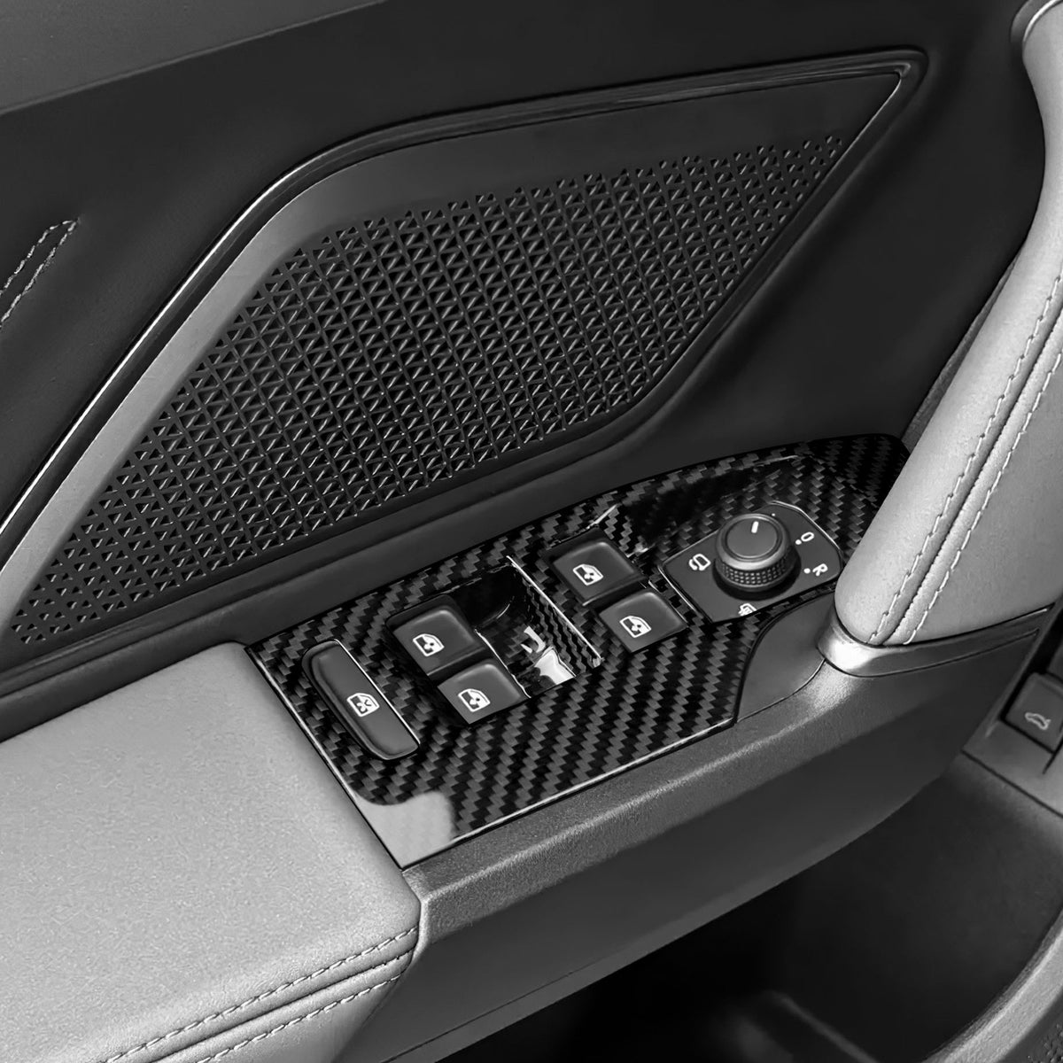 Car Door Window Lift Panel Cover Carbon Fiber for SEAT Ibiza Arona 2022-2026 - detail view 7