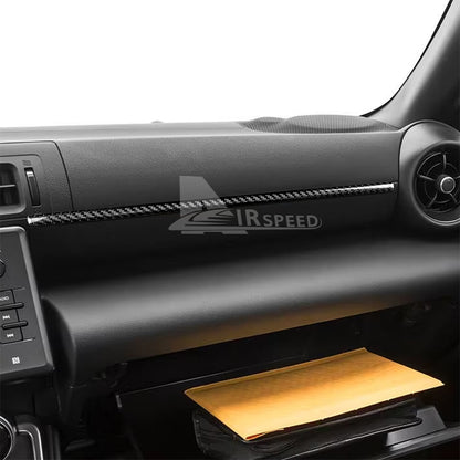 Passenger Copilot Strip Fit For Subaru BRZ GR86 2021-2023 REAL HARD Carbon Fiber - detail view 4