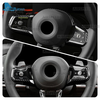 BMW X3 G45 25-26 Steering Wheel Button Frame Black Dry Carbon Fiber - product view