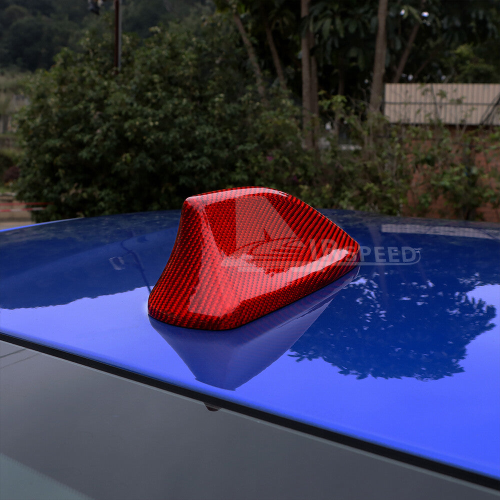 REAL Carbon Fiber Shark Fin Antenna Cover Red For Subaru WRX S4 STI VB 2022-2023 - detail view 5
