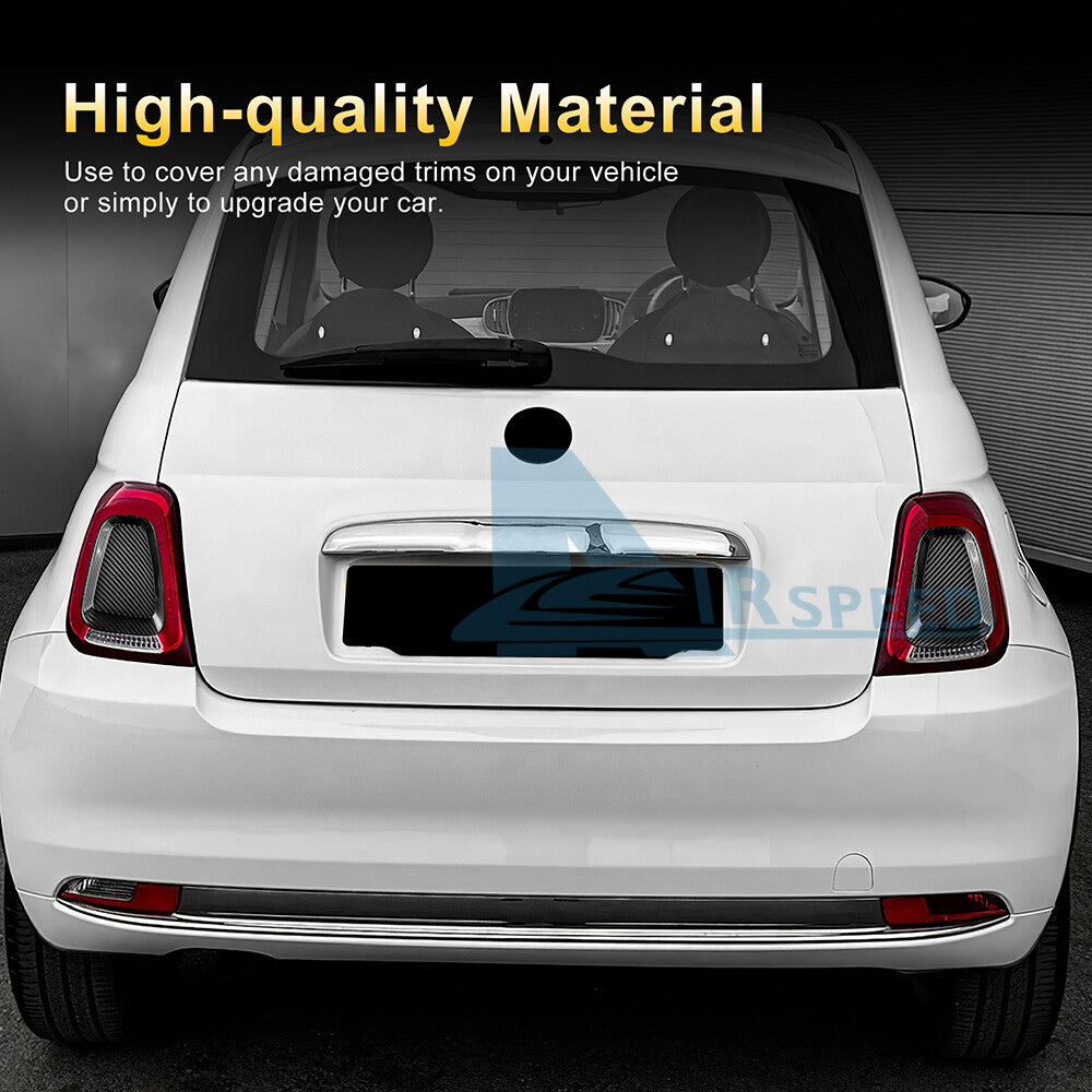 Real Hard Carbon Fiber Tail light Center Cover For Fiat 500 Abarth 595 695 17-23 - detail view 4