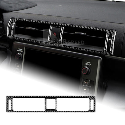 Hard Carbon Dash Air Outlet Warning Lamp Surround Cover Fits GR86 BRZ 21-26（U.S. Stock）