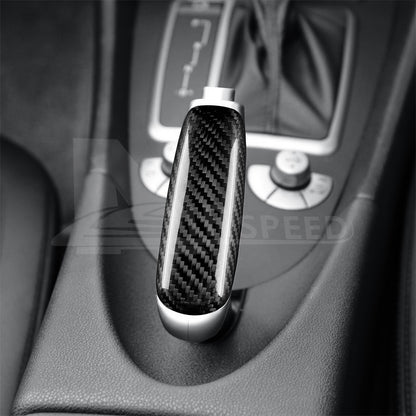 For Benz SLK 2004-2010 Center Handbrake Decorative Cover HARD Black Carbon Fiber - detail view 7