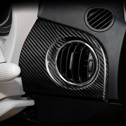 CarbonFiber Driver Side Air Outlet Cover for Fiat 500 08-23 Abarth 595 695 12-23 - detail view 9