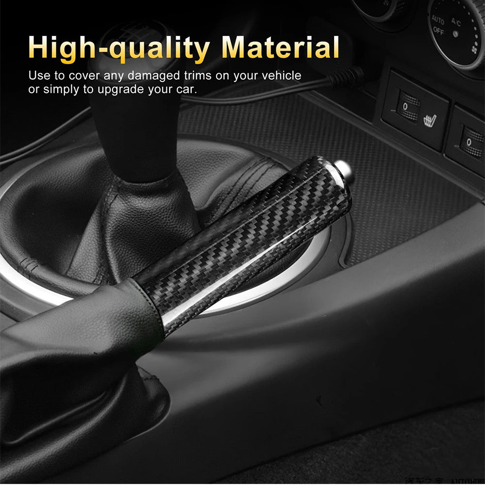 Hard Carbon Fiber Handbrake Grip Cover For Mazda CX-3 2014-2019 Protective Rod - detail view 5