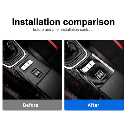 Car Center Seat Heating Button Cover Carbon Fiber for Subaru BRZ GR86 2021-2026 - detail view 3