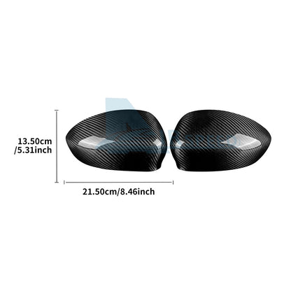 For FIAT 500 2008-2023 Abarth 595 595C 12-23 Carbon Fiber Rear View Mirror Cover - detail view