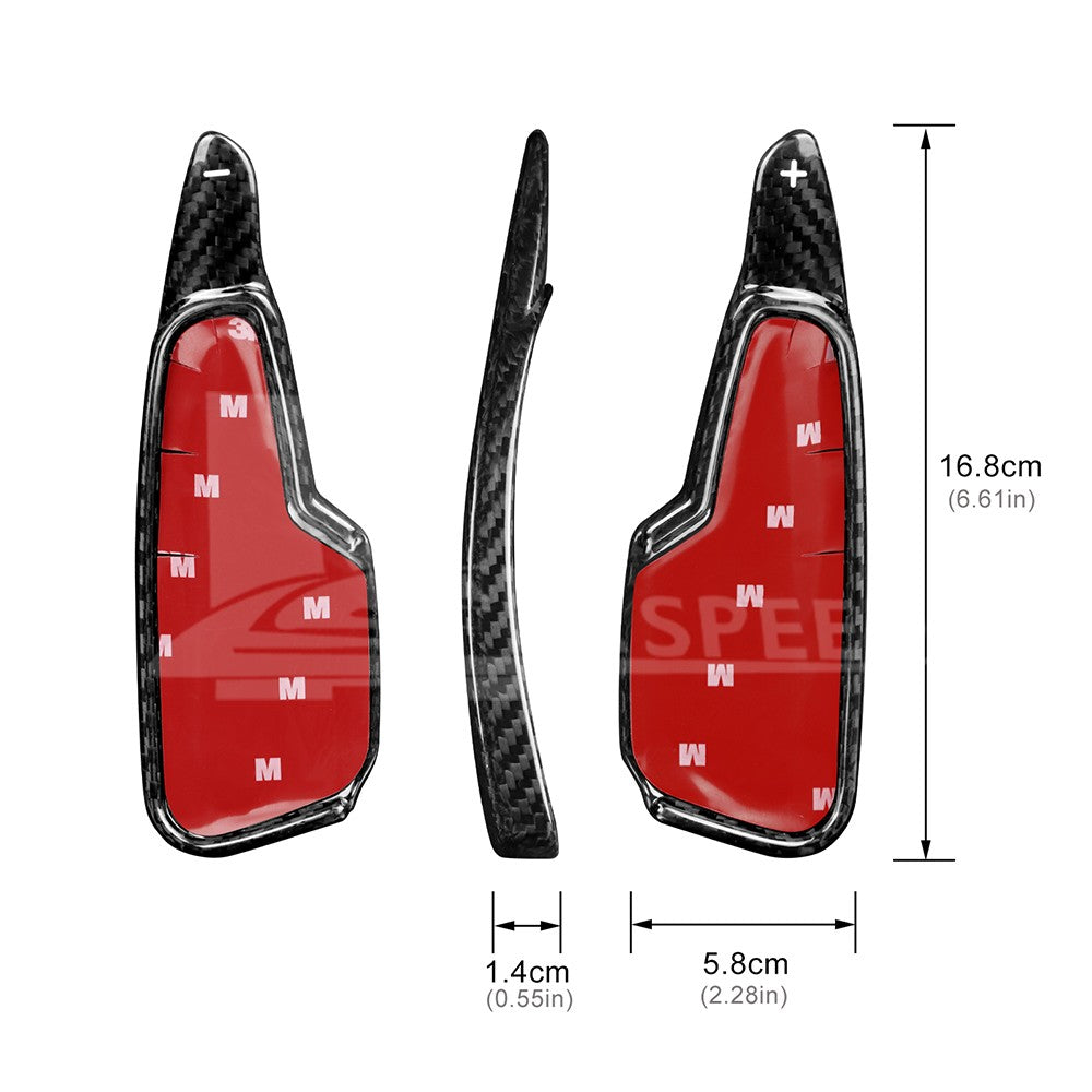 For Corvette C8 2020-2023 Carbon Fiber Steering Wheel Paddle Shifter Extension