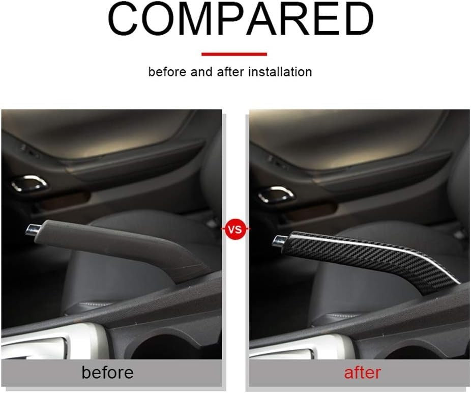 Car Center Handbrake Handle Cover Carbon Fiber For Chevrolet Camaro 2010-2015