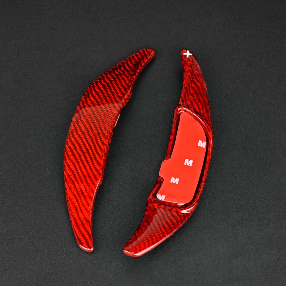 Red Steering Wheel Paddle Shifter Extension For Benz E63 E53 E43 GLA45 2016-2019