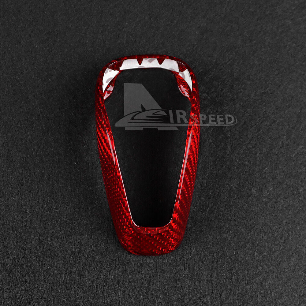 Real Carbon Fiber Gear Shift Knob Cover Trim for Subaru Forester Impreza Outback - detail view 6