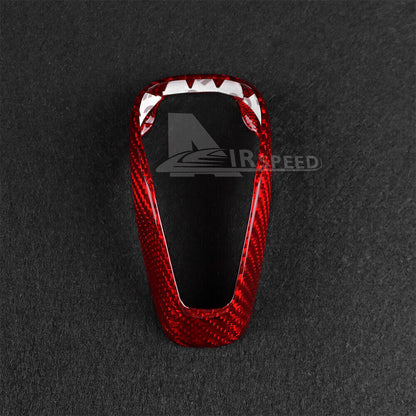 Real Carbon Fiber Gear Shift Knob Cover Trim for Subaru Forester Impreza Outback - detail view 6