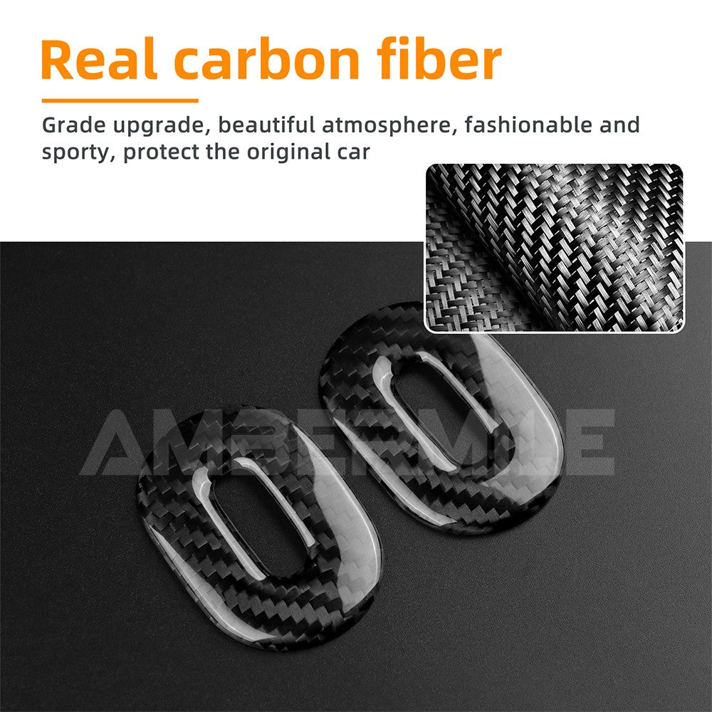 Release Button Frame Trim Cover Fit For Mini J01 2024-25 Real Hard Carbon Fiber - detail view 4