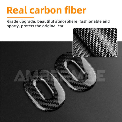 Release Button Frame Trim Cover Fit For Mini J01 2024-25 Real Hard Carbon Fiber - detail view 4