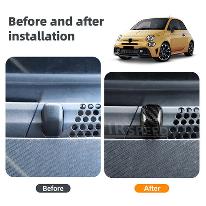 Roof Wiper Protrusion Cover Carbon Fiber For FIAT 500 Abarth 595 695 2008-2024 - detail view 3