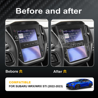 For Subaru WRX STI 2022-2023 Center Control Console REAL HARD Carbon Fiber BLACK - detail view 3