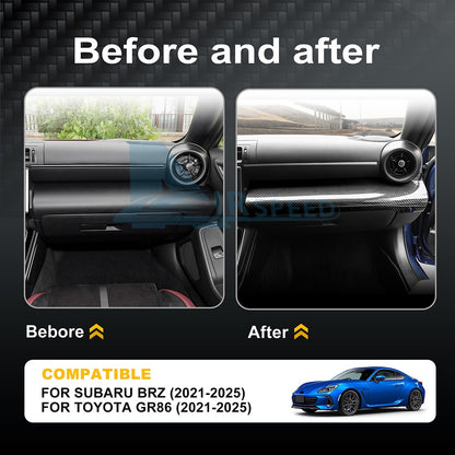Hard Carbon Co-pilot Dashboard Trim LHD For Subaru BRZ Toyota GR86 2021-2026 - detail view 3