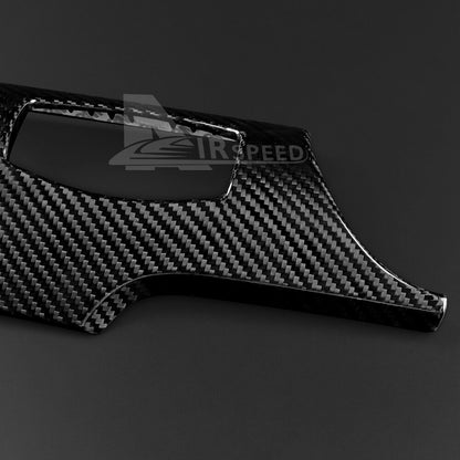 Black Dim Light Switch Cover REAL HARD Carbon Fiber For Ford Mustang 2015-2023 - detail view 7