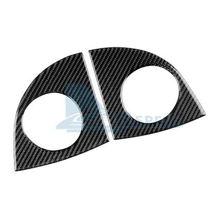 Car Center Side Air Outlet Sticker Black Carbon Fiber For Mini R50 R53 2001-2004（U.S. Stock）