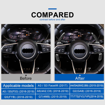 For Audi Q2 Q5 Q7 TT TTS 2014-19 Real Carbon Fiber Steering Wheel Paddle Shifter - detail view 3