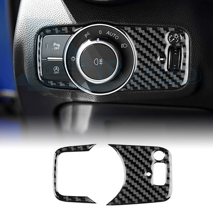 For Alfa Romeo Giulia 15-2016 Headlight Switch Button Frame Sticker Carbon Fiber（U.S. Stock）