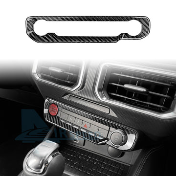 Real Hard Carbon Fiber Warning Light Switch Cover Trim For Ford Mustang 2024-UP