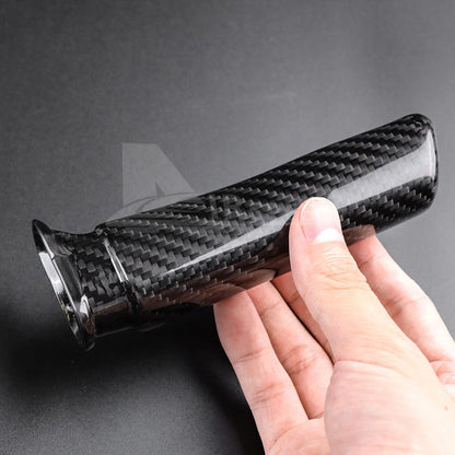 Black Hard Carbon Handbrake Sleeve For Subaru WRX 22+ BRZ GR86 21-26 - detail view 4