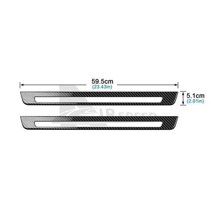 Door Sills Cover REAL HARD Black Carbon Fiber For Subaru BRZ GR86 2021-2023 - detail view