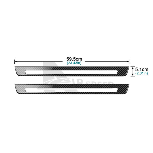 Door Sills Cover REAL HARD Black Carbon Fiber For Subaru BRZ GR86 2021-2023 - detail view