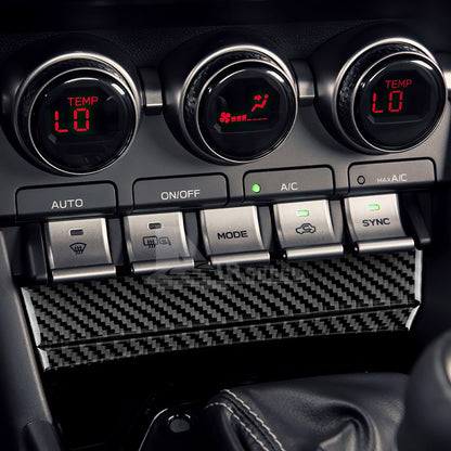 Black Carbon Fiber Trim Sticker Below AC Buttons For Subaru BRZ GR86 2021-2026（U.S. Stock）
