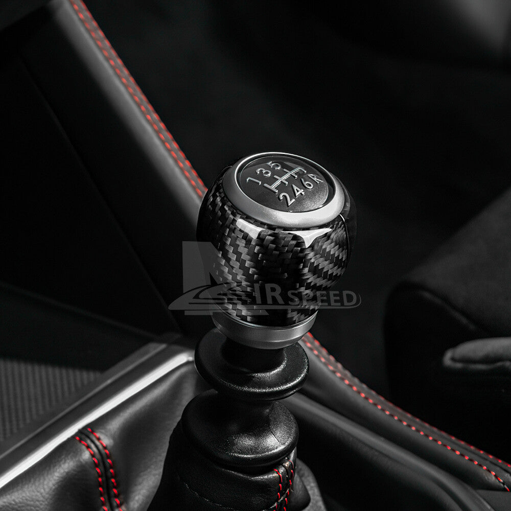 REAL HARD Carbon Fiber Gear Shift Head Knob Cover Black For Subaru WRX STI 22-23 - detail view 6