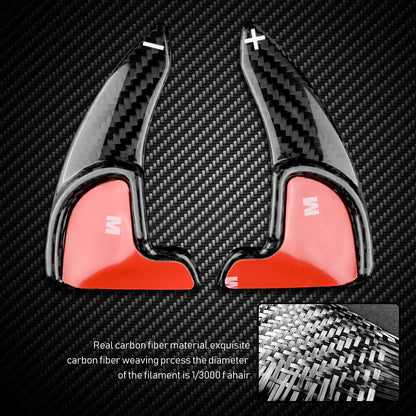 Carbon Fiber Steering Wheel Paddle Shifter Cover For Challenger Charger Durango