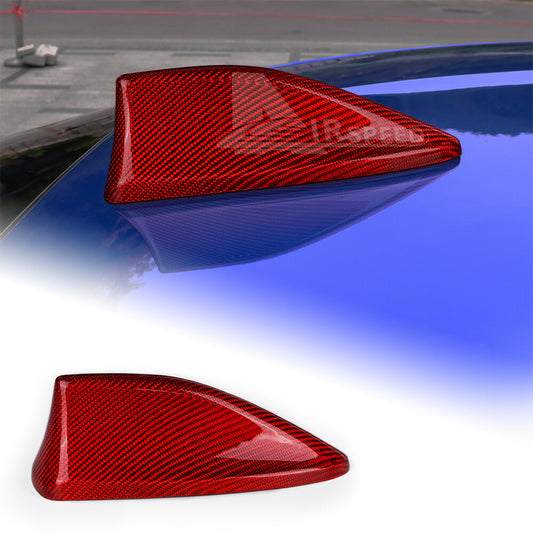 REAL Carbon Fiber Shark Fin Antenna Cover Red For Subaru WRX S4 STI VB 2022-2023 - product view
