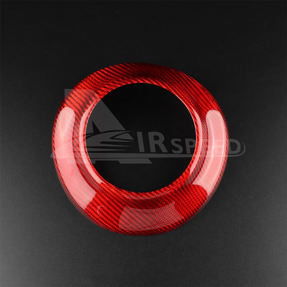 Steering Wheel Center Cover Red Hard Carbon Fiber for Toyota 86 Subaru BRZ 17-25 - detail view 9