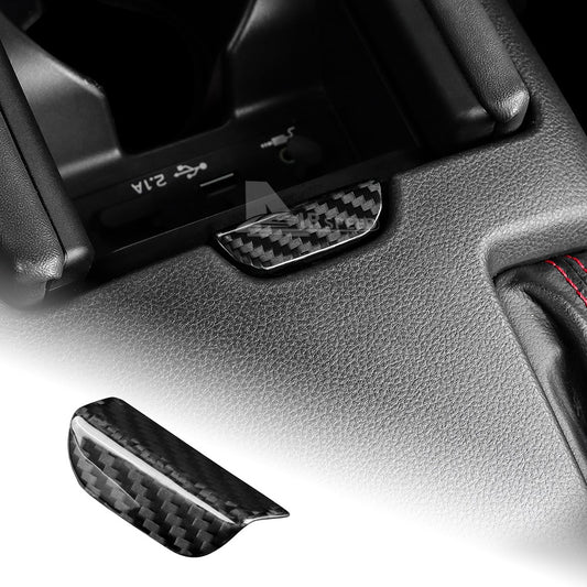 Black Hard Carbon Armrest Switch Sticker Fit Subaru BRZ GR86 2021-Up - product view