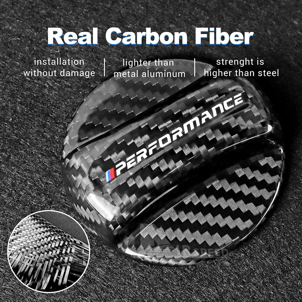 For BMW E90 E91 F10 F12 F48 G01 G30 Fuel Gas Tank Filler Cap Cover Carbon Fiber - detail view 5
