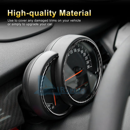Black Speed Indicator Cover REAL HARD Carbon Fiber For Mini F54 F55 F56 F57 F60 - detail view 4