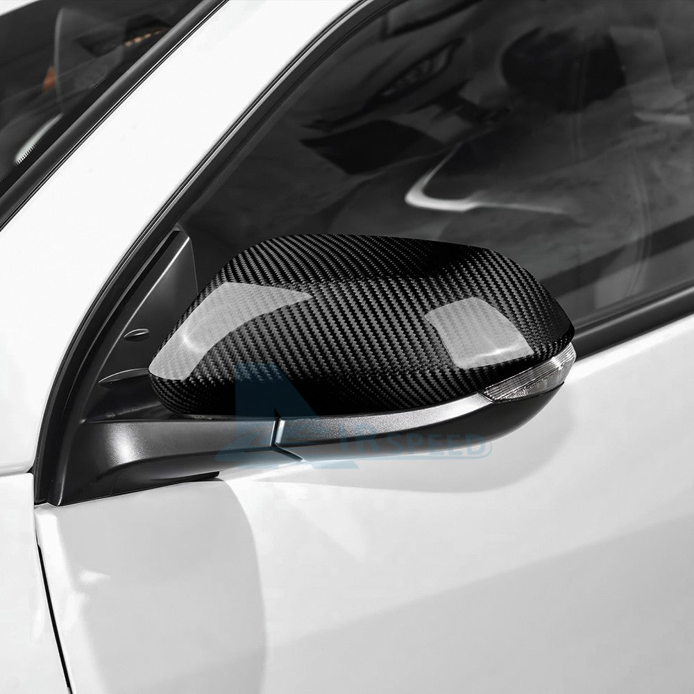 HARD Carbon Fiber Rear View Mirror Cover for Toyota Corolla 2020-25 Yaris 21-25 - detail view 3