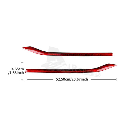 For Subaru WRX STI 22-23 RED Door Handle Strip Cover REAL HARD Carbon Fiber 2PCS - detail view