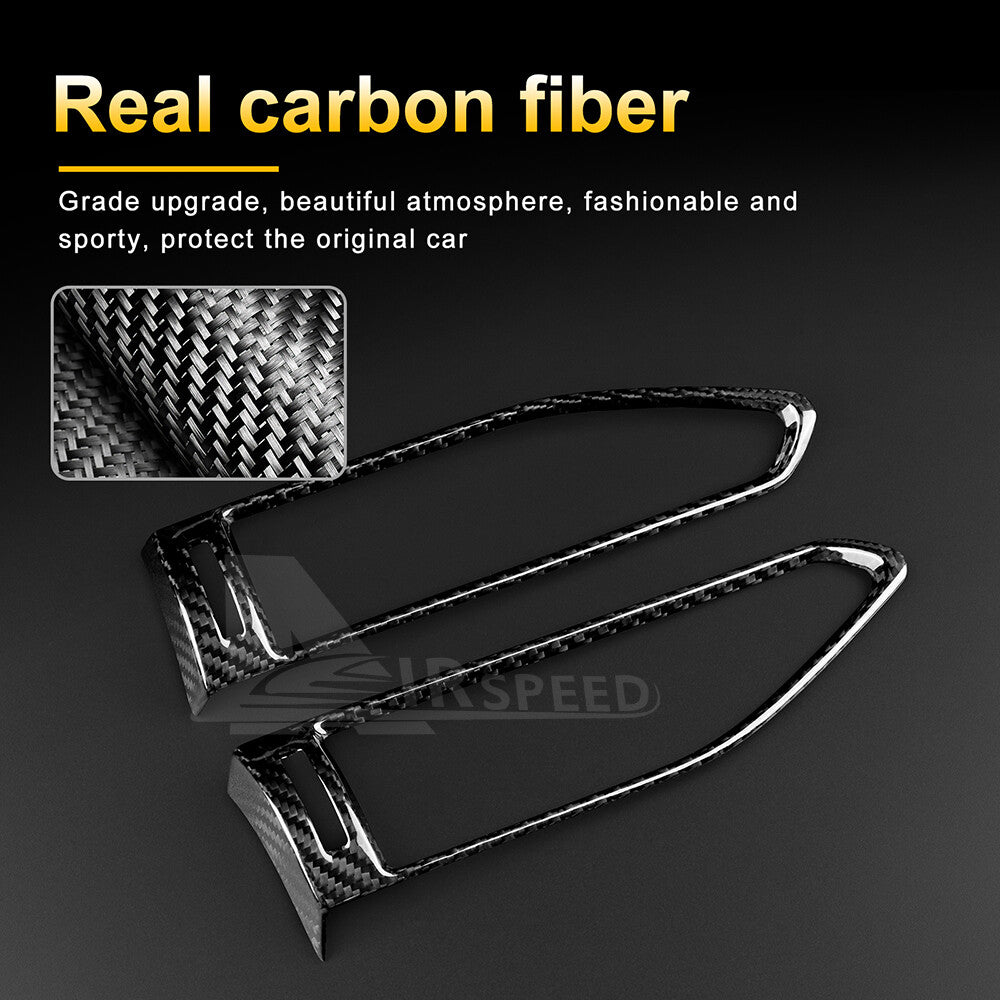For Subaru Crosstrek 2024 Air Vent Outlet Cover REAL HARD Carbon Fiber BLACK - detail view 4