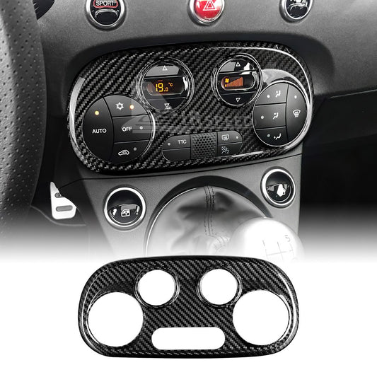 For FIAT 500 2008-2023 Abarth 595 2012-2023 Center AC Frame Cover Carbon Fiber - product view
