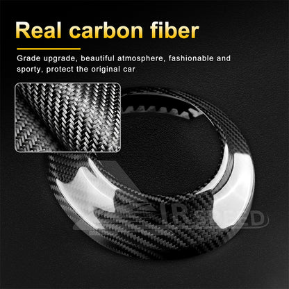 For Subaru BRZ GR86 17-2024 REAL HARD Carbon Fiber Steering Wheel Center Cover - detail view 4