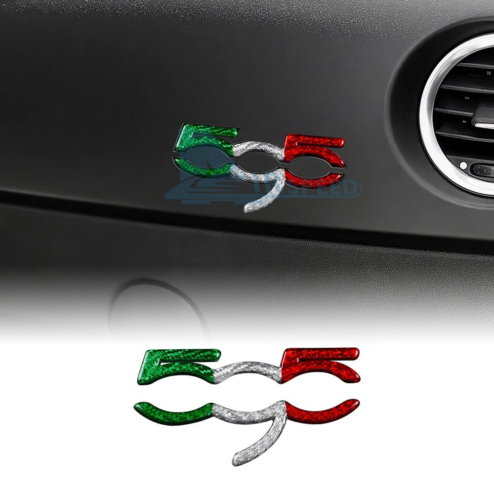 For Abarth 595 695 2012-2024 Italy Flag Carbon Fiber Co-Pilot Decor Stickers - product view