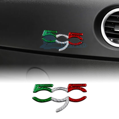 For Abarth 595 695 2012-2024 Italy Flag Carbon Fiber Co-Pilot Decor Stickers - product view