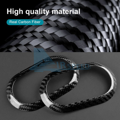 MINI F55 F56 F57 F65 F66 F67 A Pillar Speaker Cover Black Dry Carbon - detail view 4