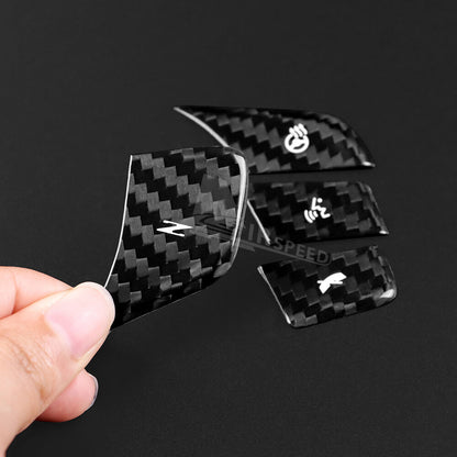 For Corvette C8 20-2023 Steering Wheel Switch Panel Cover REAL HARD Carbon Fiber